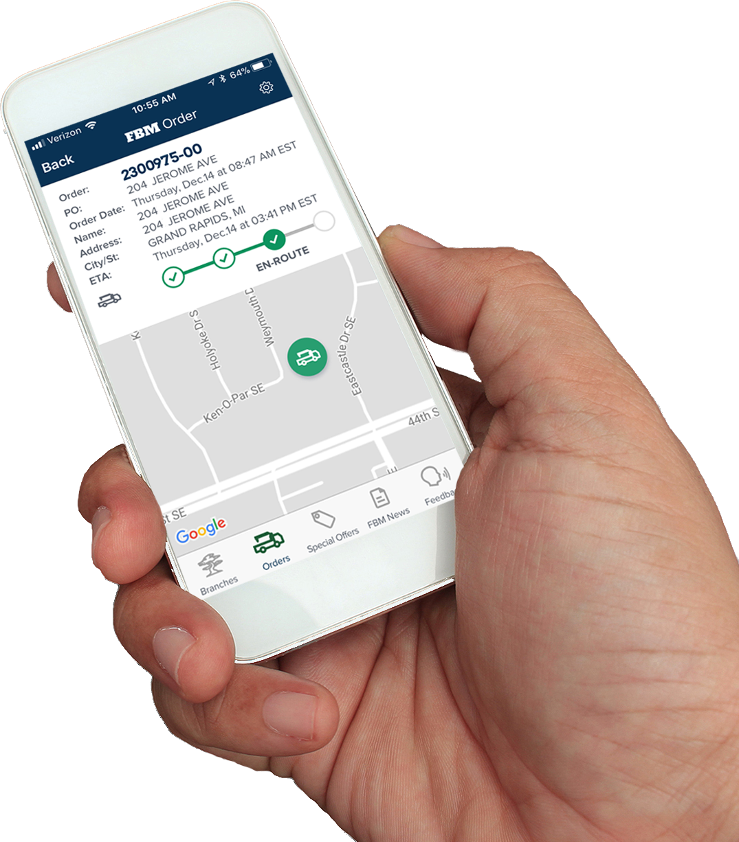 New “Map My Truck” feature now available on the FBM App